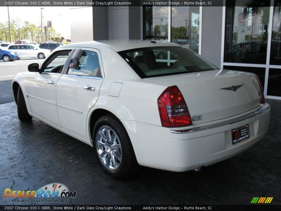2007 Chrysler 300 C HEMI Stone White / Dark Slate Gray/Light Graystone Photo #6