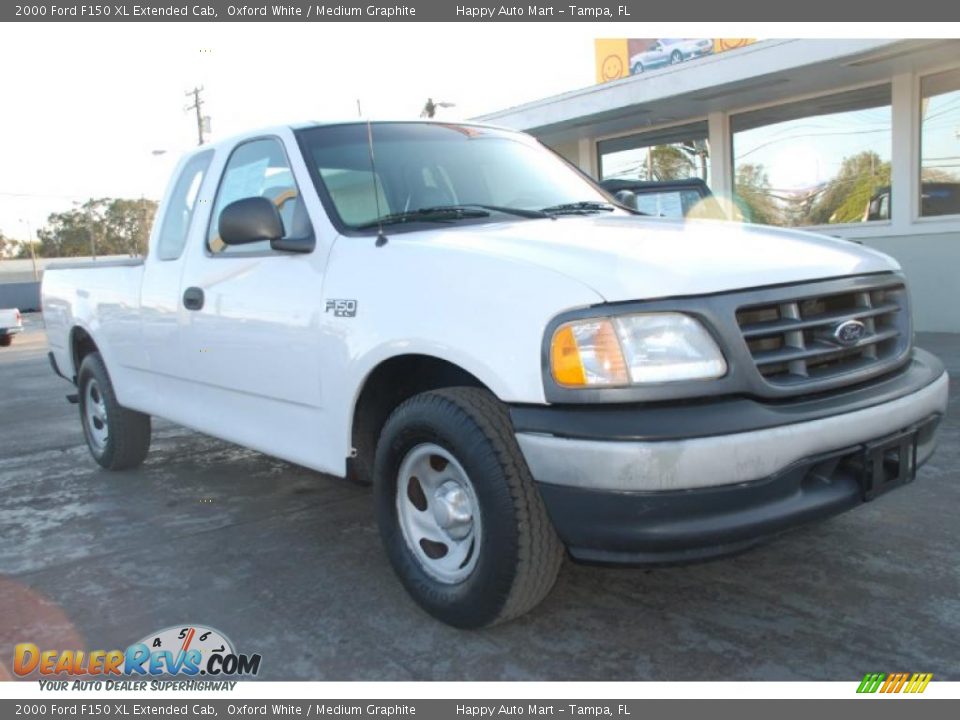 2000 Ford F150 XL Extended Cab Oxford White / Medium Graphite Photo #6