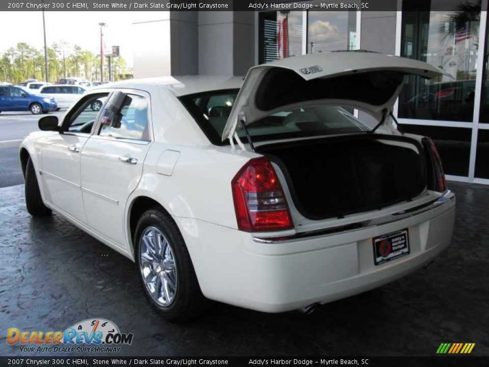 2007 Chrysler 300 C HEMI Stone White / Dark Slate Gray/Light Graystone Photo #8