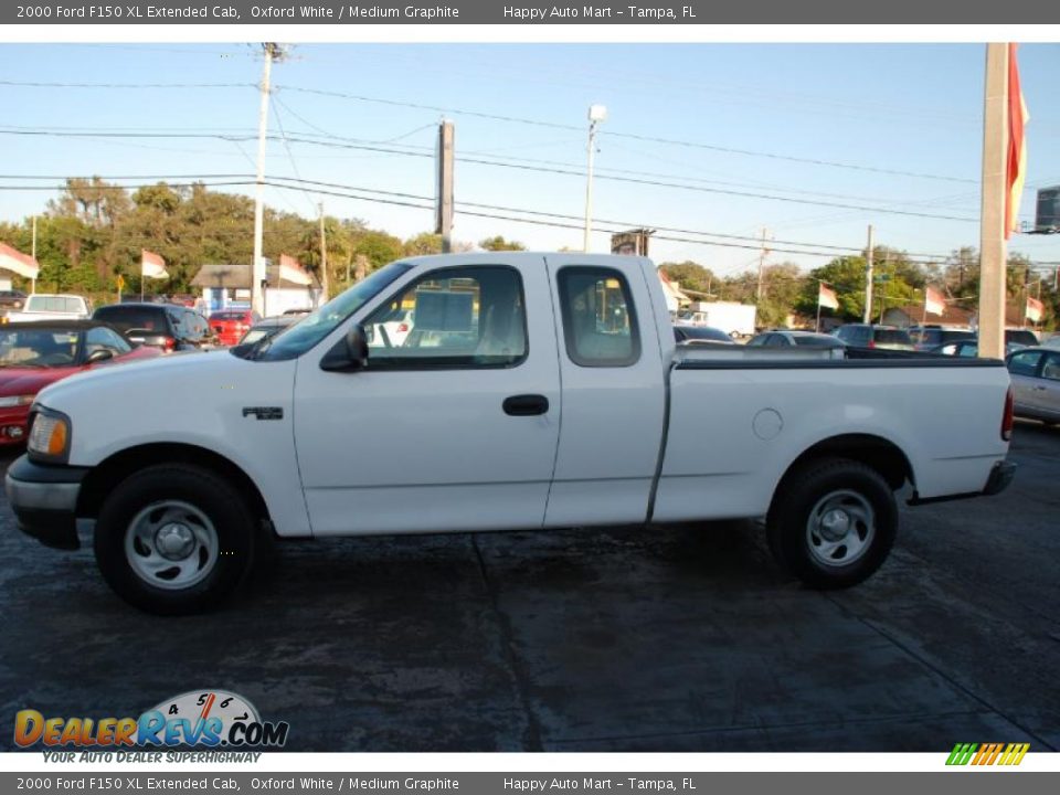 2000 Ford F150 XL Extended Cab Oxford White / Medium Graphite Photo #7