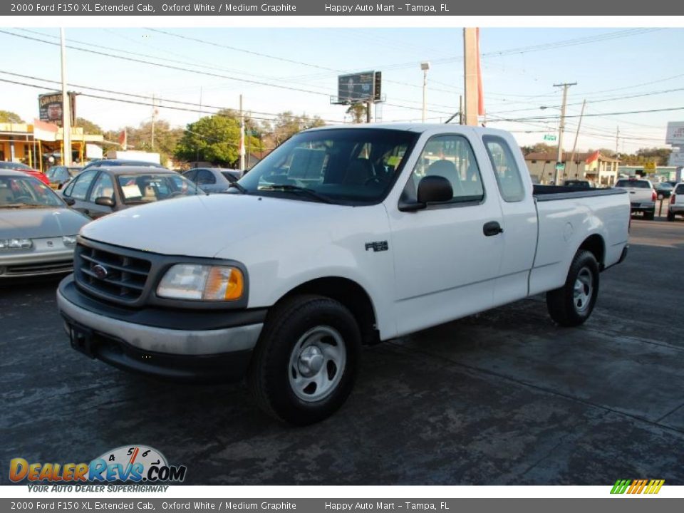 2000 Ford F150 XL Extended Cab Oxford White / Medium Graphite Photo #11