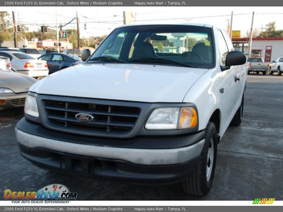 2000 Ford F150 XL Extended Cab Oxford White / Medium Graphite Photo #12