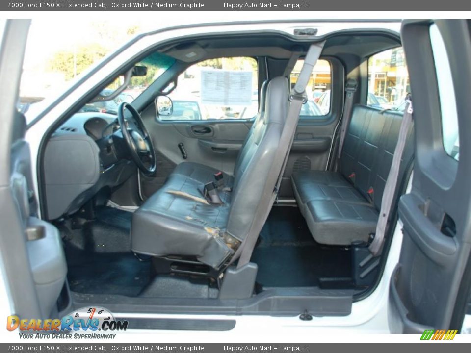 2000 Ford F150 XL Extended Cab Oxford White / Medium Graphite Photo #19