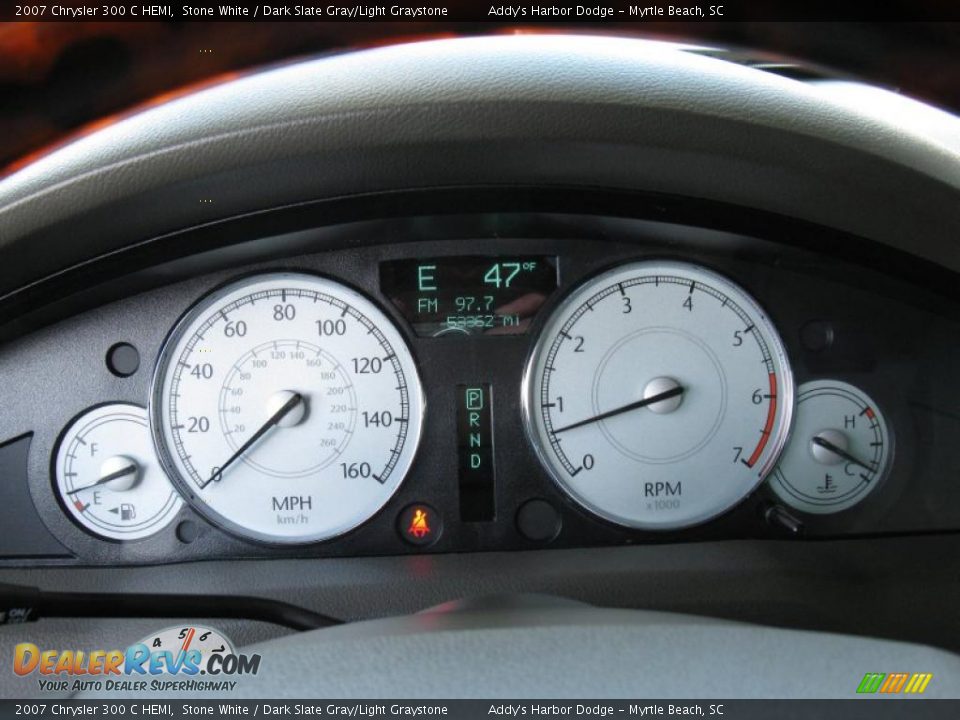 2007 Chrysler 300 C HEMI Stone White / Dark Slate Gray/Light Graystone Photo #28