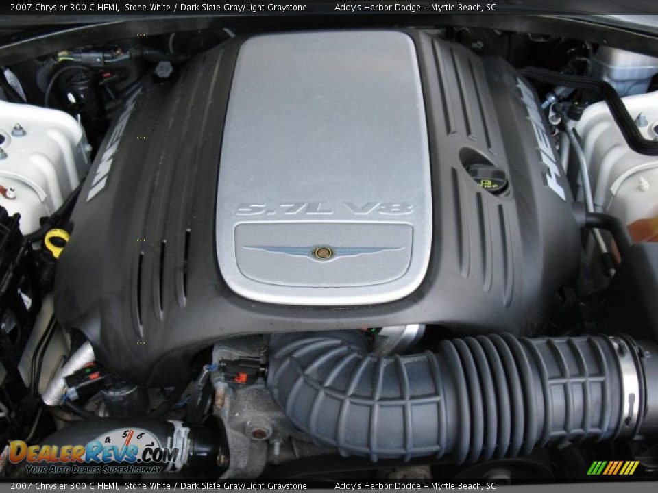 2007 Chrysler 300 C HEMI Stone White / Dark Slate Gray/Light Graystone Photo #30