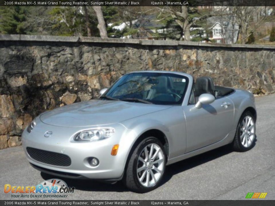2006 Mazda MX-5 Miata Grand Touring Roadster Sunlight Silver Metallic / Black Photo #2