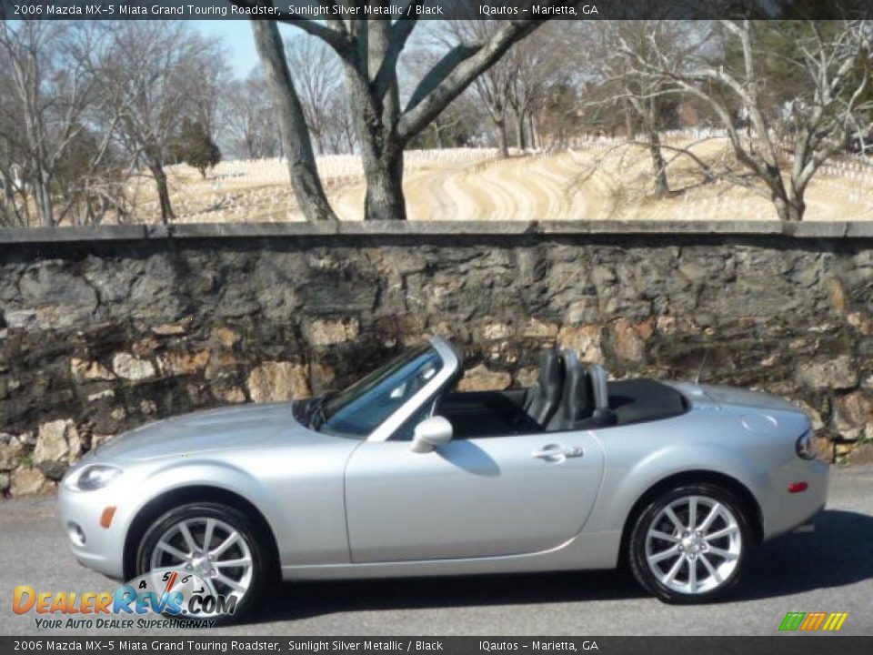 2006 Mazda MX-5 Miata Grand Touring Roadster Sunlight Silver Metallic / Black Photo #6