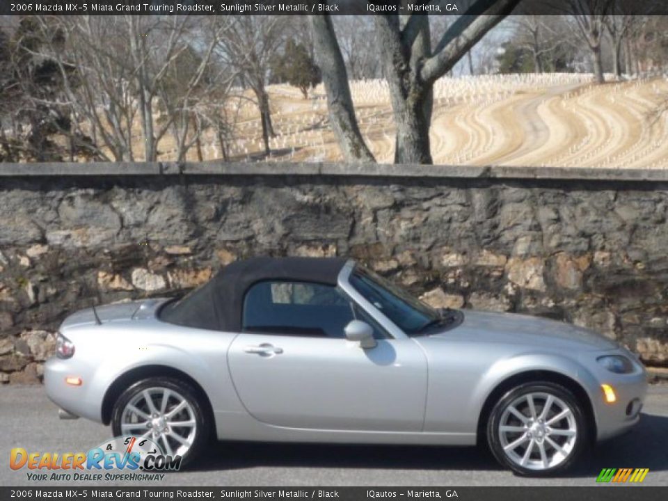 2006 Mazda MX-5 Miata Grand Touring Roadster Sunlight Silver Metallic / Black Photo #12