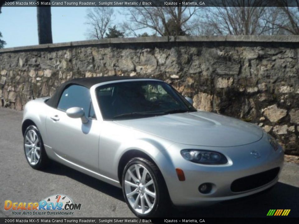 2006 Mazda MX-5 Miata Grand Touring Roadster Sunlight Silver Metallic / Black Photo #18