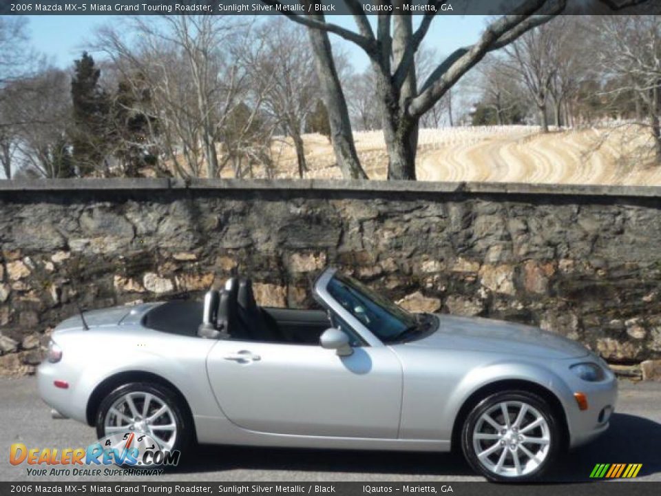 2006 Mazda MX-5 Miata Grand Touring Roadster Sunlight Silver Metallic / Black Photo #23