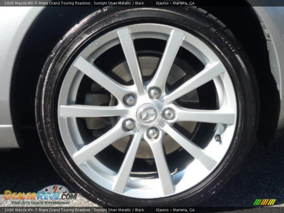 2006 Mazda MX-5 Miata Grand Touring Roadster Sunlight Silver Metallic / Black Photo #28