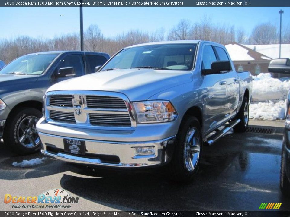 2010 Dodge Ram 1500 Big Horn Crew Cab 4x4 Bright Silver Metallic / Dark Slate/Medium Graystone Photo #1