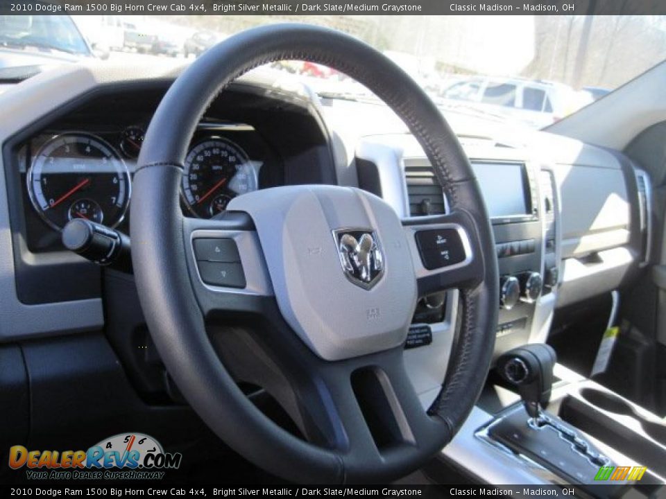 2010 Dodge Ram 1500 Big Horn Crew Cab 4x4 Bright Silver Metallic / Dark Slate/Medium Graystone Photo #10