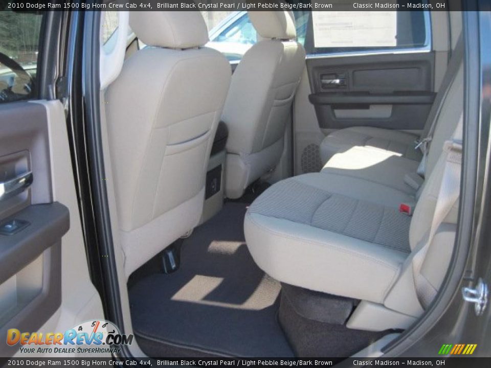 2010 Dodge Ram 1500 Big Horn Crew Cab 4x4 Brilliant Black Crystal Pearl / Light Pebble Beige/Bark Brown Photo #11