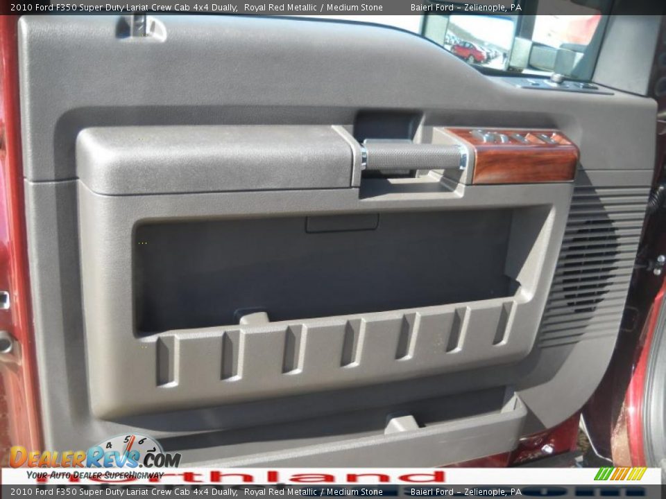 2010 Ford F350 Super Duty Lariat Crew Cab 4x4 Dually Royal Red Metallic / Medium Stone Photo #10
