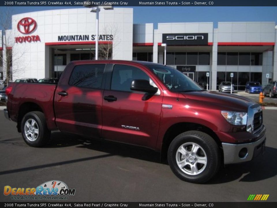 2008 Toyota Tundra SR5 CrewMax 4x4 Salsa Red Pearl / Graphite Gray Photo #1