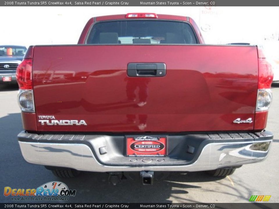 2008 Toyota Tundra SR5 CrewMax 4x4 Salsa Red Pearl / Graphite Gray Photo #3