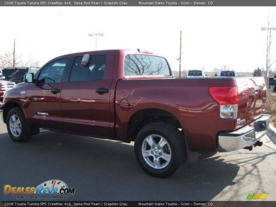 2008 Toyota Tundra SR5 CrewMax 4x4 Salsa Red Pearl / Graphite Gray Photo #4