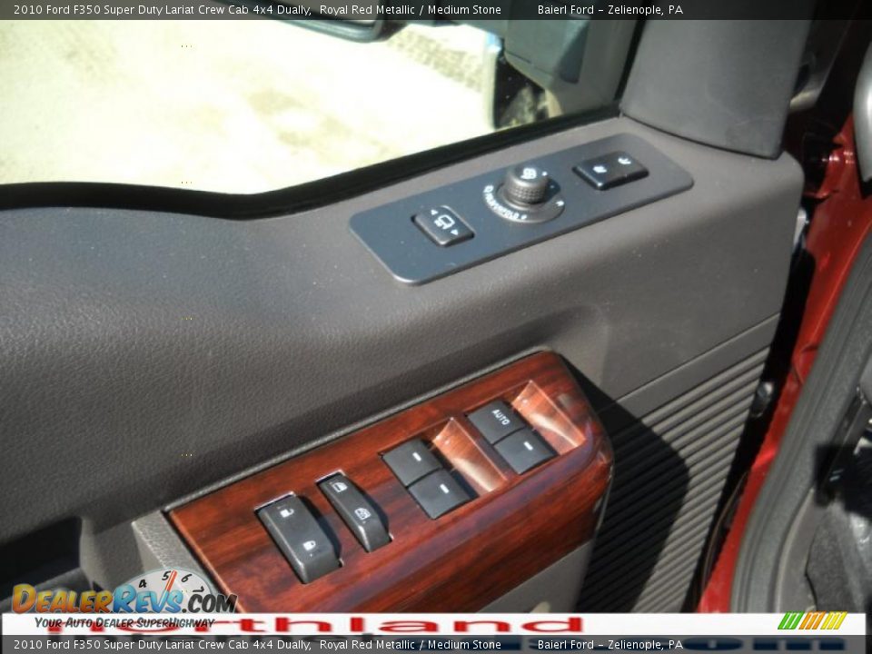 2010 Ford F350 Super Duty Lariat Crew Cab 4x4 Dually Royal Red Metallic / Medium Stone Photo #16