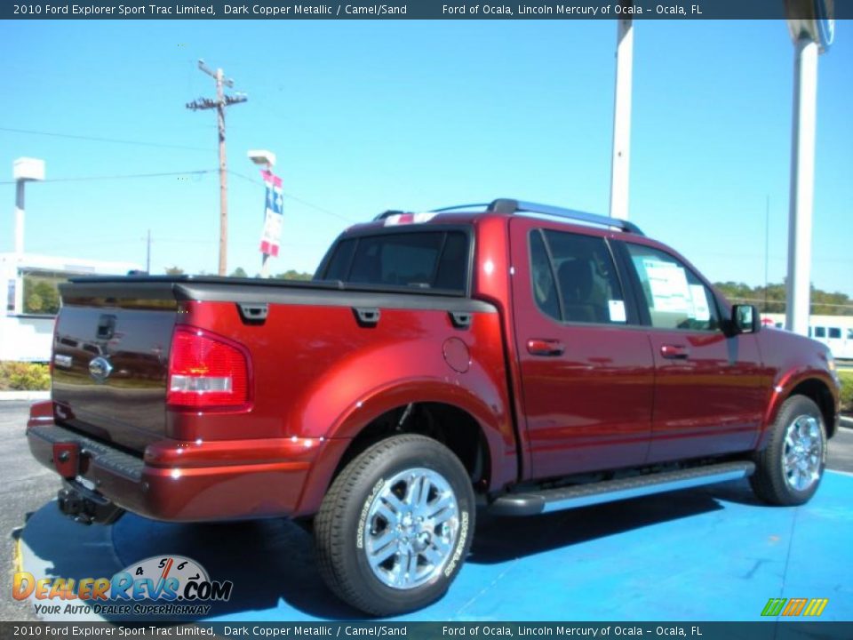 2010 Ford Explorer Sport Trac Limited Dark Copper Metallic / Camel/Sand Photo #3