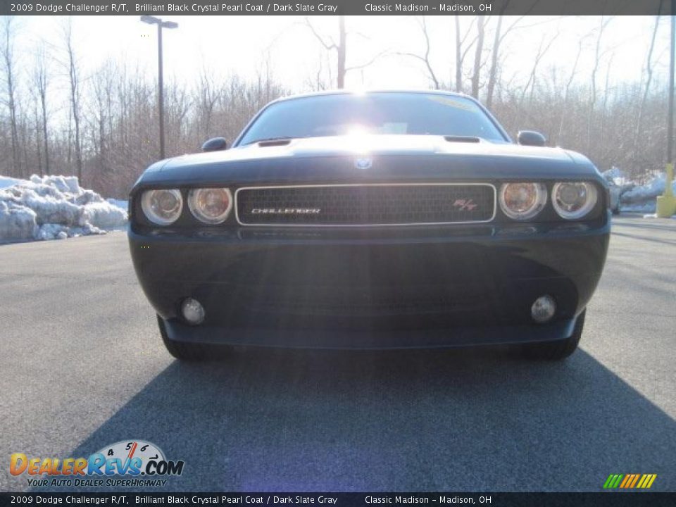 2009 Dodge Challenger R/T Brilliant Black Crystal Pearl Coat / Dark Slate Gray Photo #2