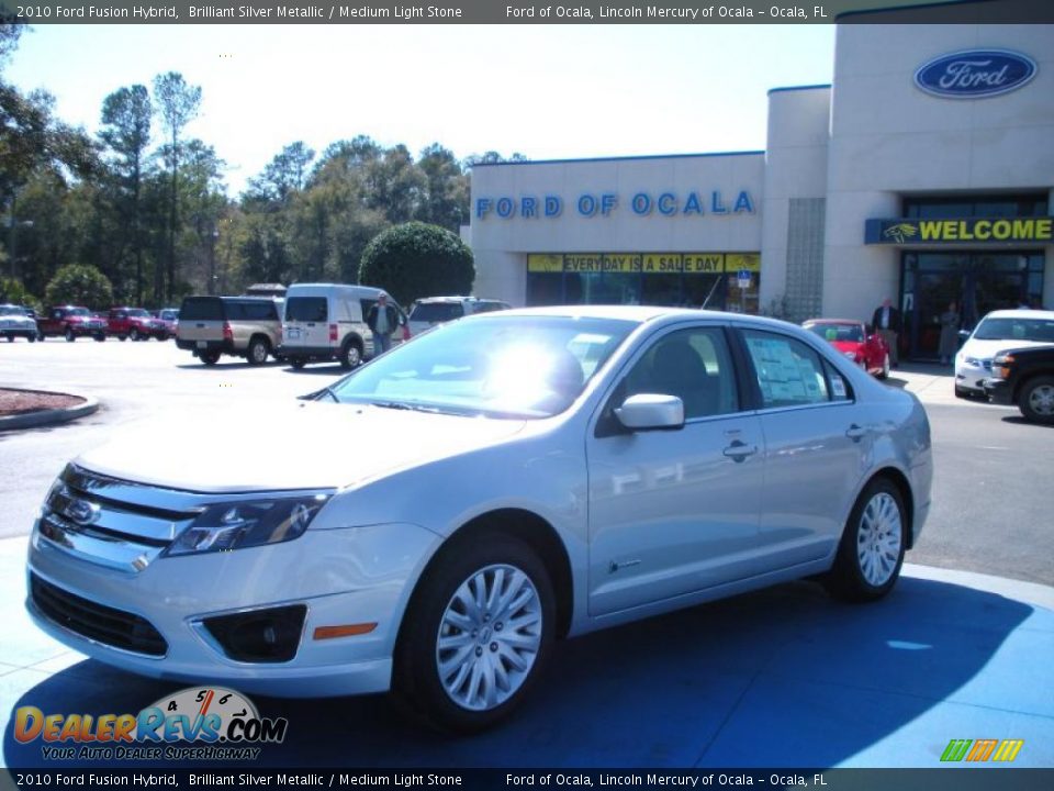 2010 Ford Fusion Hybrid Brilliant Silver Metallic / Medium Light Stone Photo #1