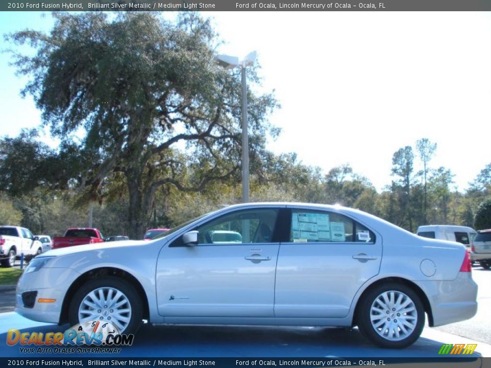 2010 Ford Fusion Hybrid Brilliant Silver Metallic / Medium Light Stone Photo #2