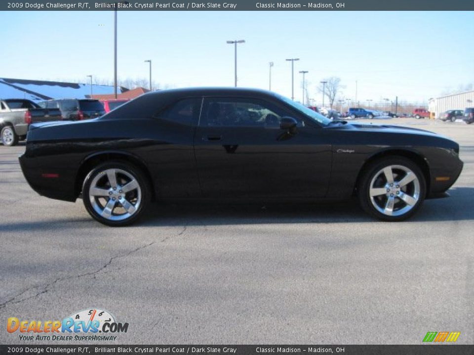 2009 Dodge Challenger R/T Brilliant Black Crystal Pearl Coat / Dark Slate Gray Photo #4