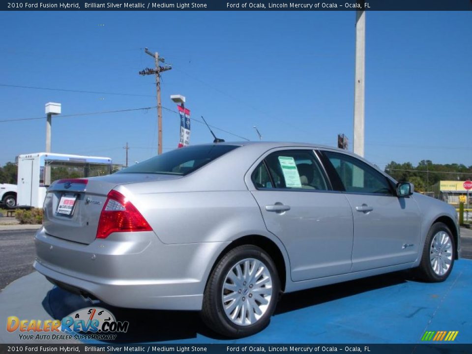 2010 Ford Fusion Hybrid Brilliant Silver Metallic / Medium Light Stone Photo #3