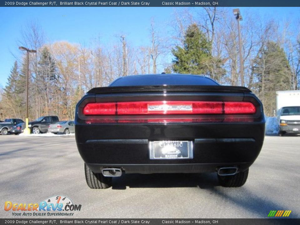 2009 Dodge Challenger R/T Brilliant Black Crystal Pearl Coat / Dark Slate Gray Photo #5