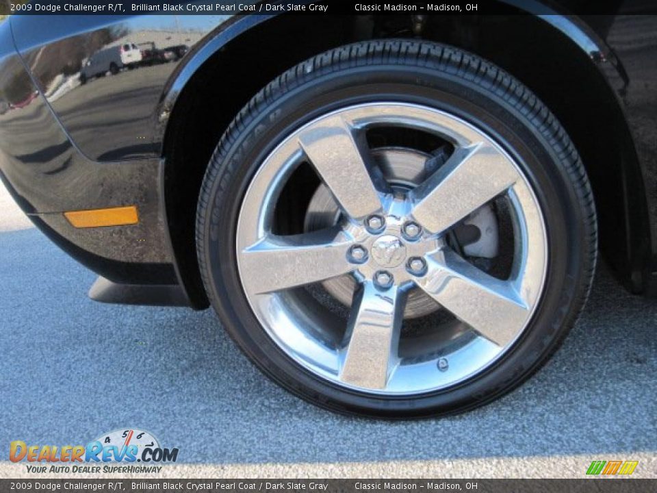 2009 Dodge Challenger R/T Brilliant Black Crystal Pearl Coat / Dark Slate Gray Photo #7
