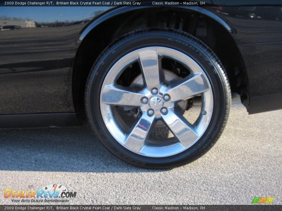 2009 Dodge Challenger R/T Brilliant Black Crystal Pearl Coat / Dark Slate Gray Photo #8