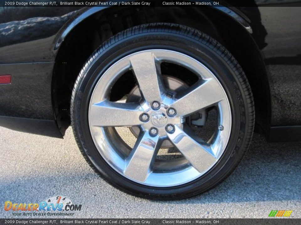 2009 Dodge Challenger R/T Brilliant Black Crystal Pearl Coat / Dark Slate Gray Photo #9