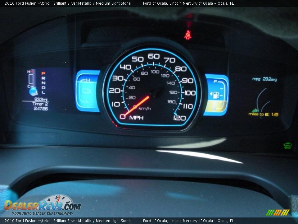 2010 Ford Fusion Hybrid Brilliant Silver Metallic / Medium Light Stone Photo #9