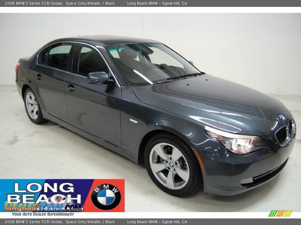 2008 BMW 5 Series 528i Sedan Space Grey Metallic / Black Photo #1