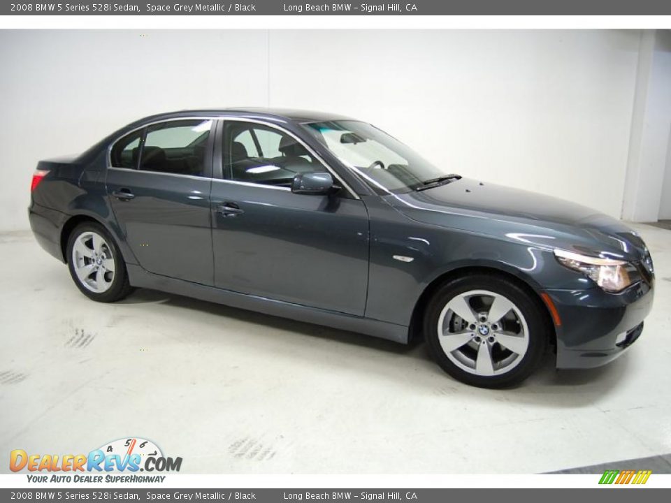 2008 BMW 5 Series 528i Sedan Space Grey Metallic / Black Photo #2