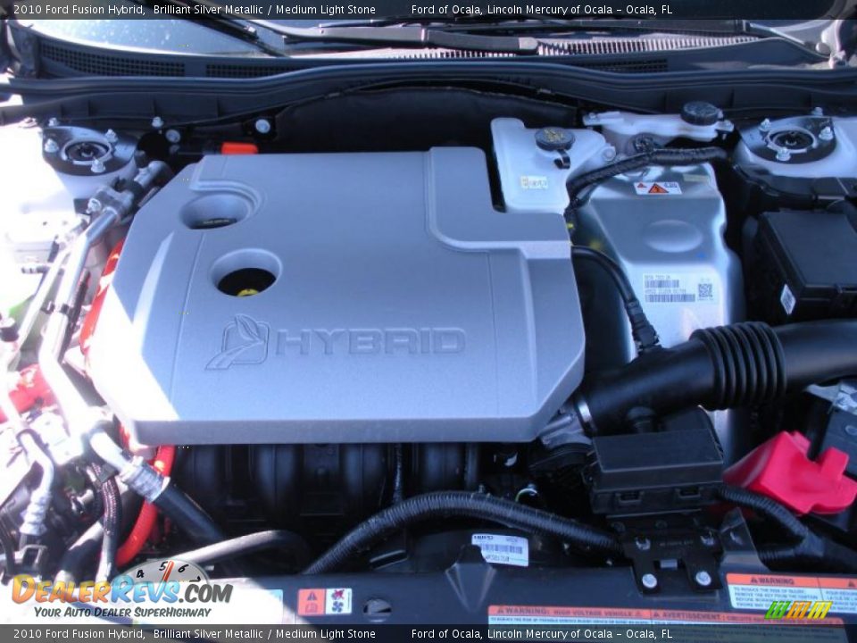 2010 Ford Fusion Hybrid Brilliant Silver Metallic / Medium Light Stone Photo #12