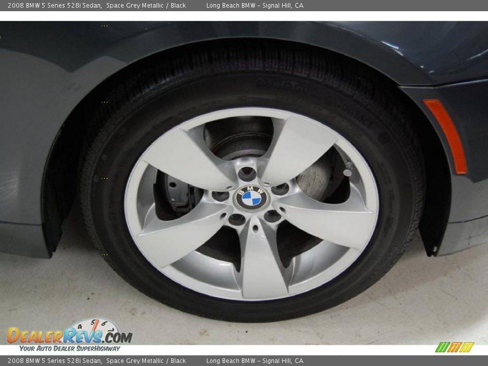 2008 BMW 5 Series 528i Sedan Space Grey Metallic / Black Photo #3