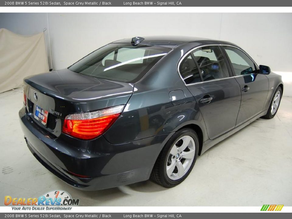 2008 BMW 5 Series 528i Sedan Space Grey Metallic / Black Photo #6