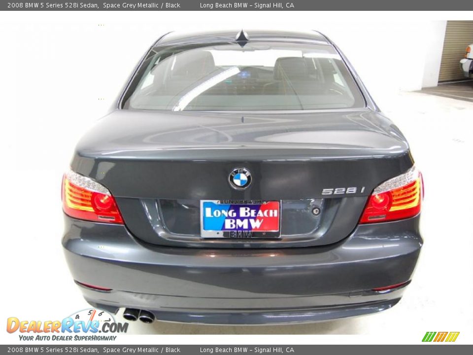 2008 BMW 5 Series 528i Sedan Space Grey Metallic / Black Photo #7
