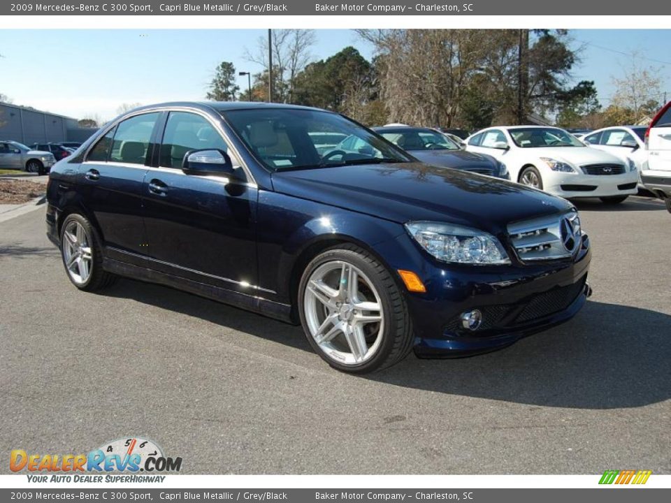 2009 Mercedes-Benz C 300 Sport Capri Blue Metallic / Grey/Black Photo #1
