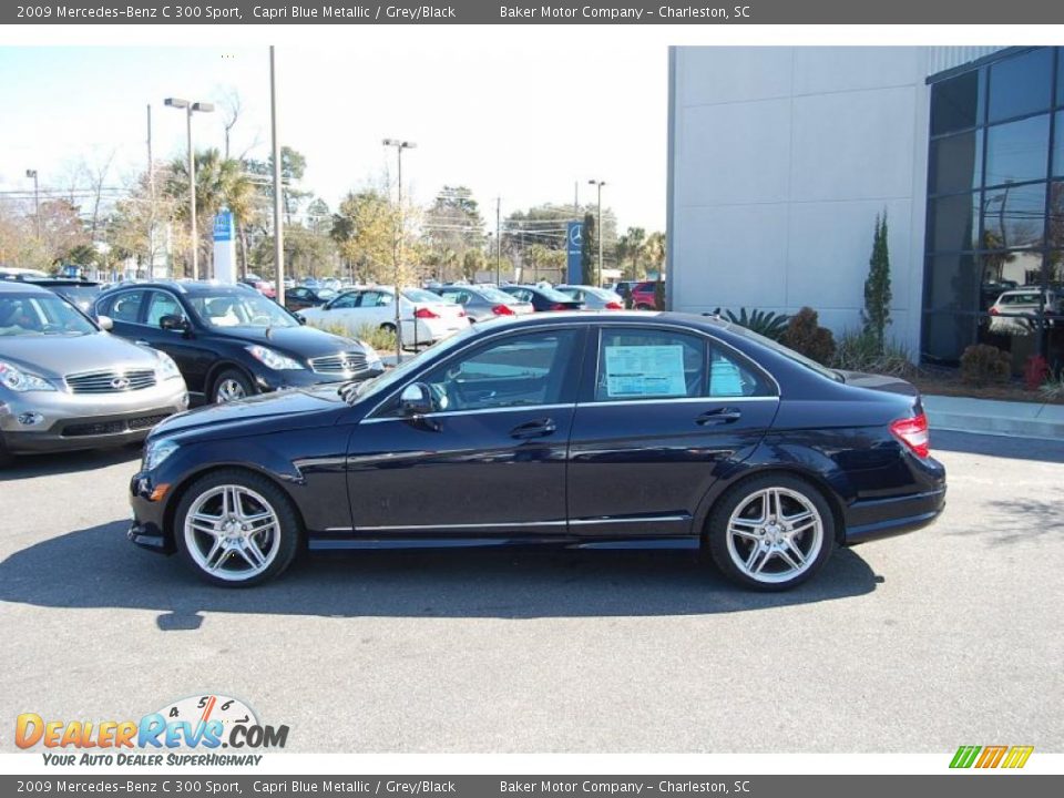 2009 Mercedes-Benz C 300 Sport Capri Blue Metallic / Grey/Black Photo #2
