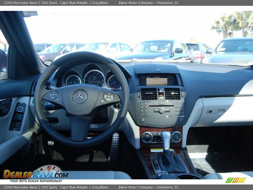 2009 Mercedes-Benz C 300 Sport Capri Blue Metallic / Grey/Black Photo #3