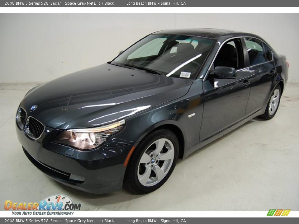 2008 BMW 5 Series 528i Sedan Space Grey Metallic / Black Photo #10