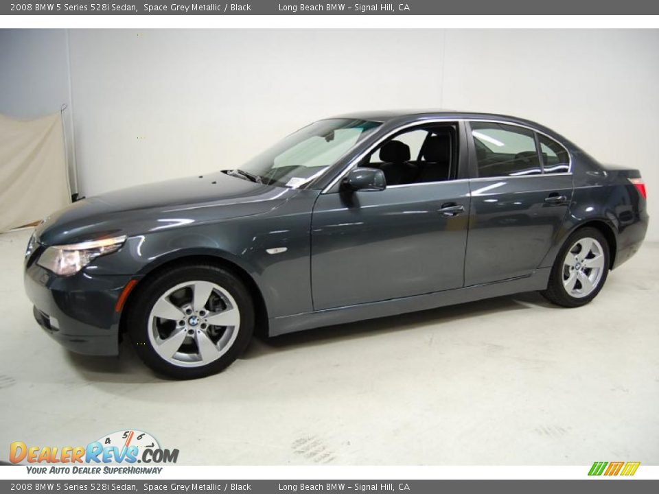 2008 BMW 5 Series 528i Sedan Space Grey Metallic / Black Photo #11