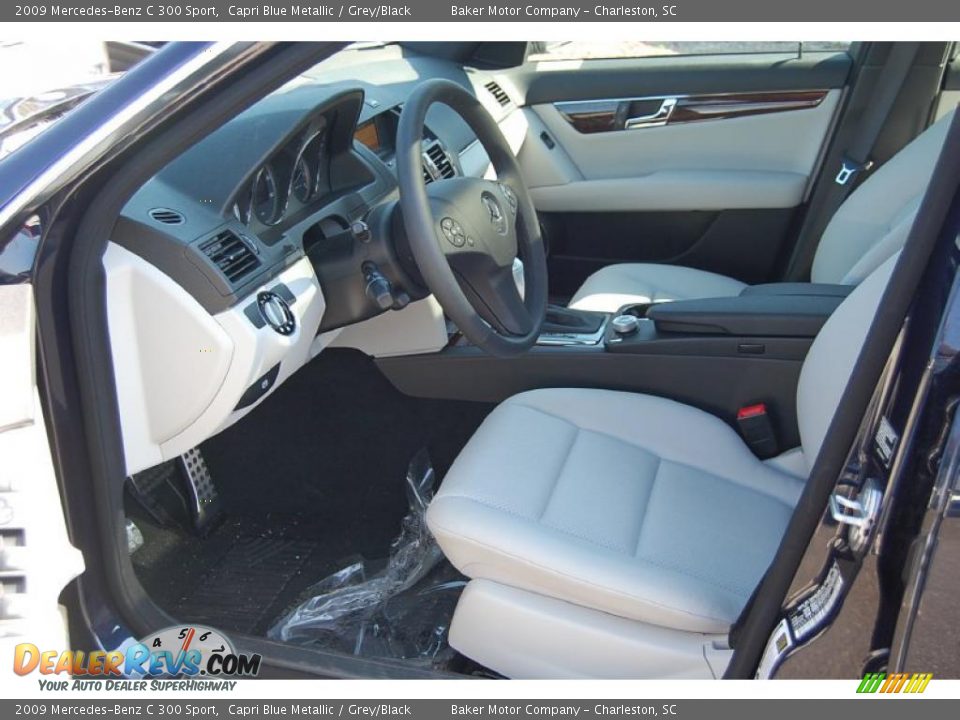 2009 Mercedes-Benz C 300 Sport Capri Blue Metallic / Grey/Black Photo #5