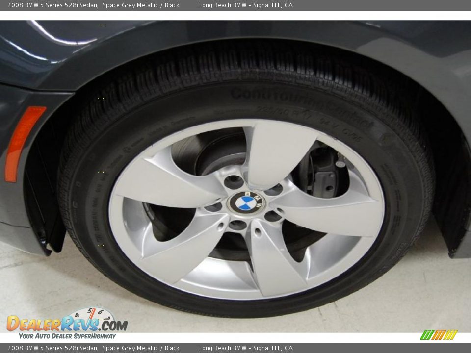 2008 BMW 5 Series 528i Sedan Space Grey Metallic / Black Photo #12