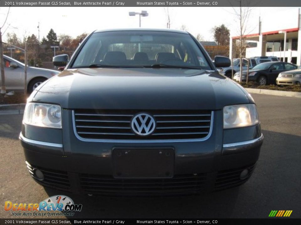 2001 Volkswagen Passat GLS Sedan Blue Anthracite Pearl / Gray Photo #6