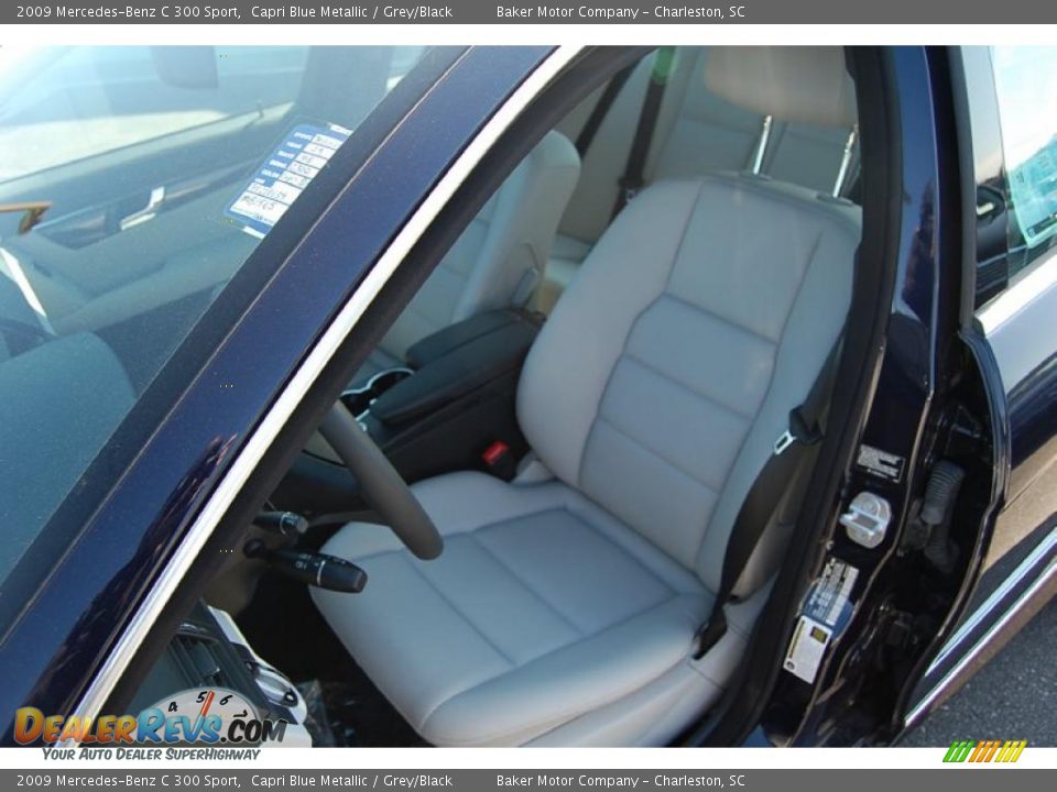 2009 Mercedes-Benz C 300 Sport Capri Blue Metallic / Grey/Black Photo #6