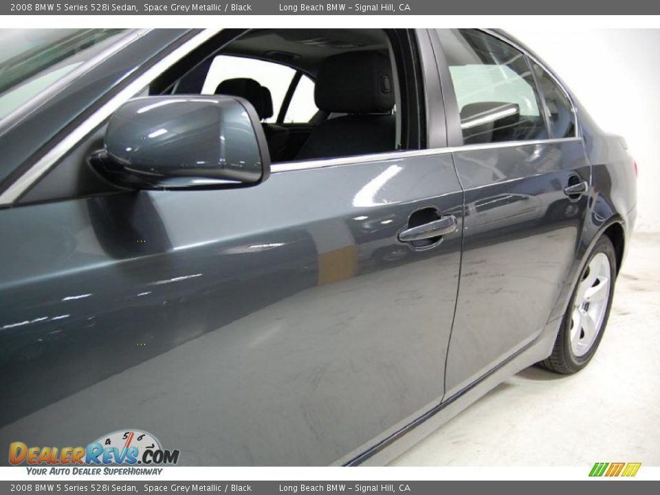 2008 BMW 5 Series 528i Sedan Space Grey Metallic / Black Photo #13